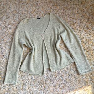 Light Sage Green Knit Cardigan